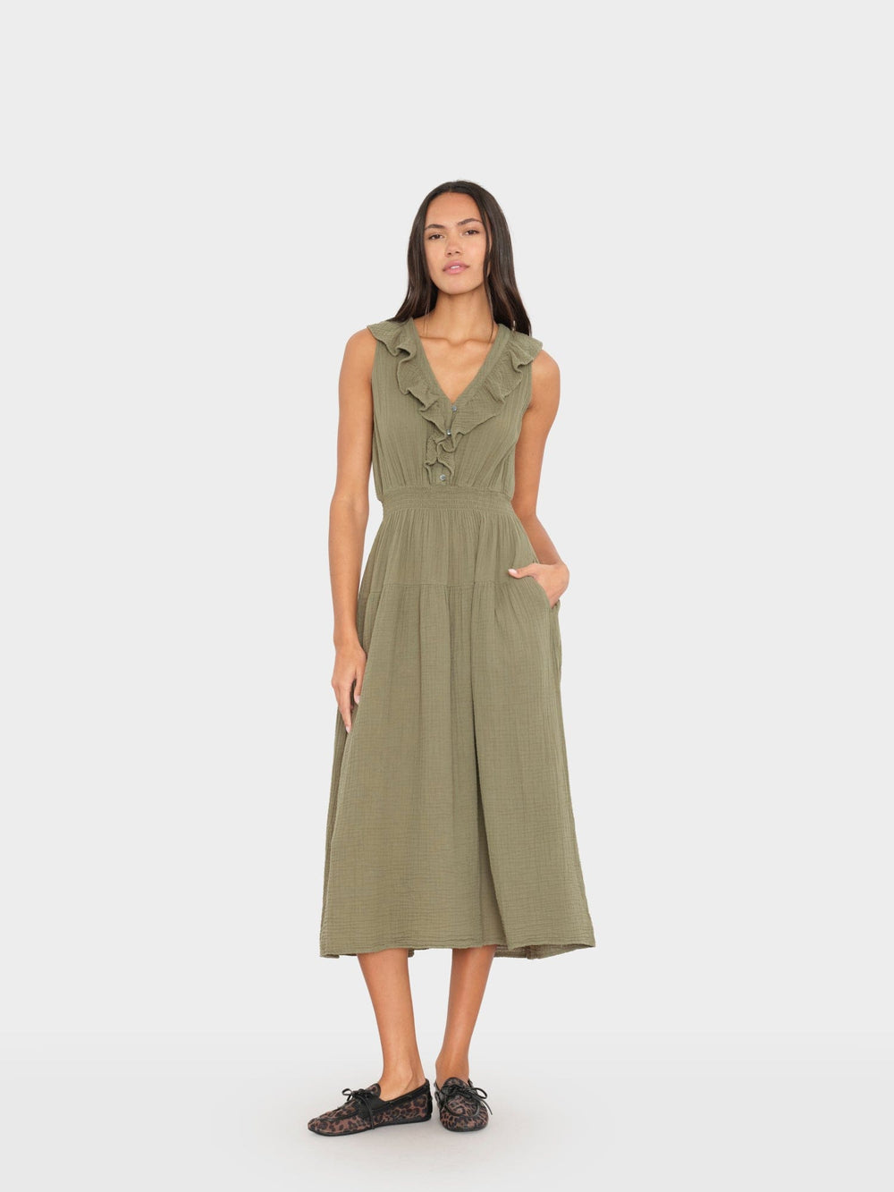 X2601 Dress Olive Moss Desa Dress Olive Moss Desa Dress