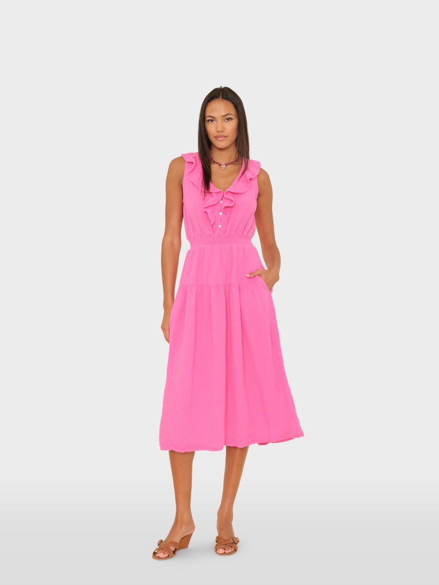 X2601 Dress Pink Sunrise Desa Dress Pink Sunrise Desa Dress