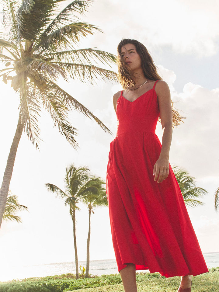 X2601 Dress Red Flash Bardot Dress Red Flash Bardot Dress