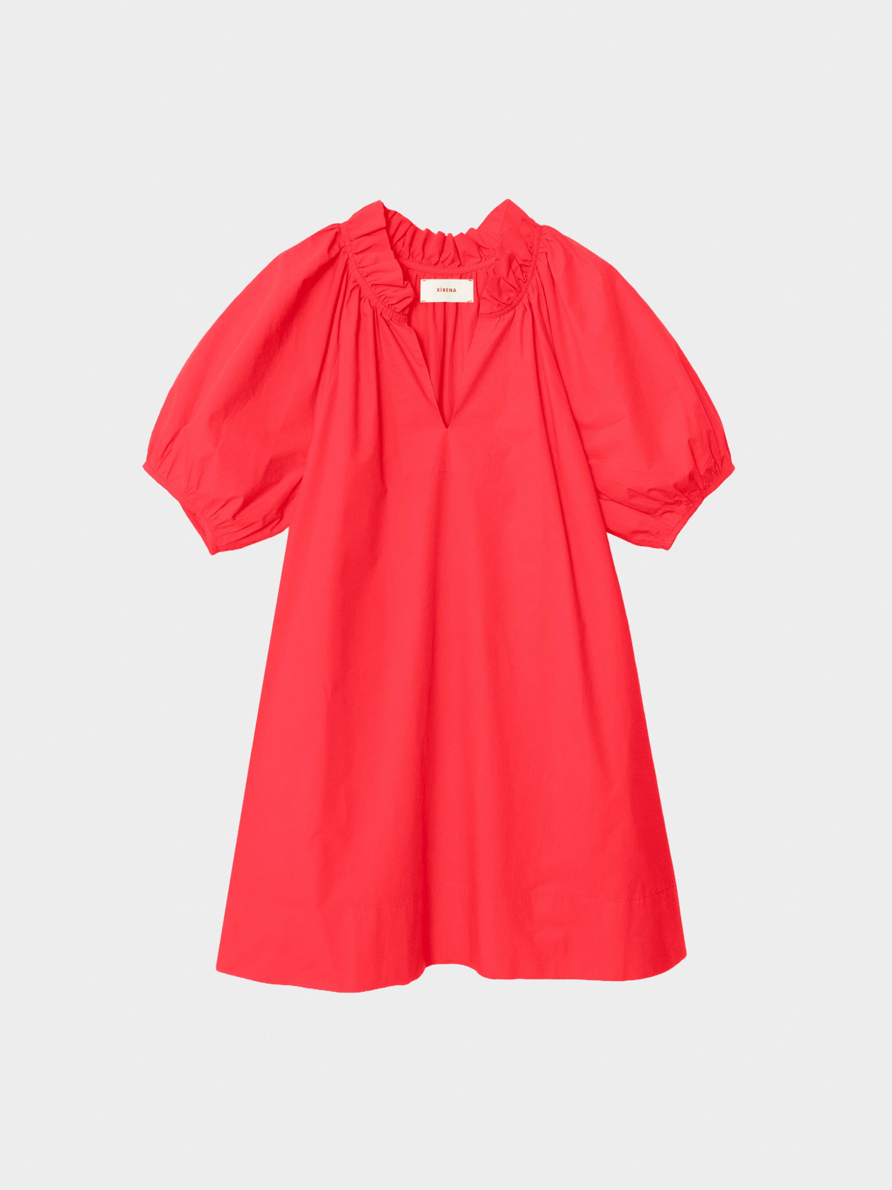 RUMBLE RED ランブルレッド バタフライ ブラウス Sunshower Flowy Linen Dress - Ruby Red – Universal Standard