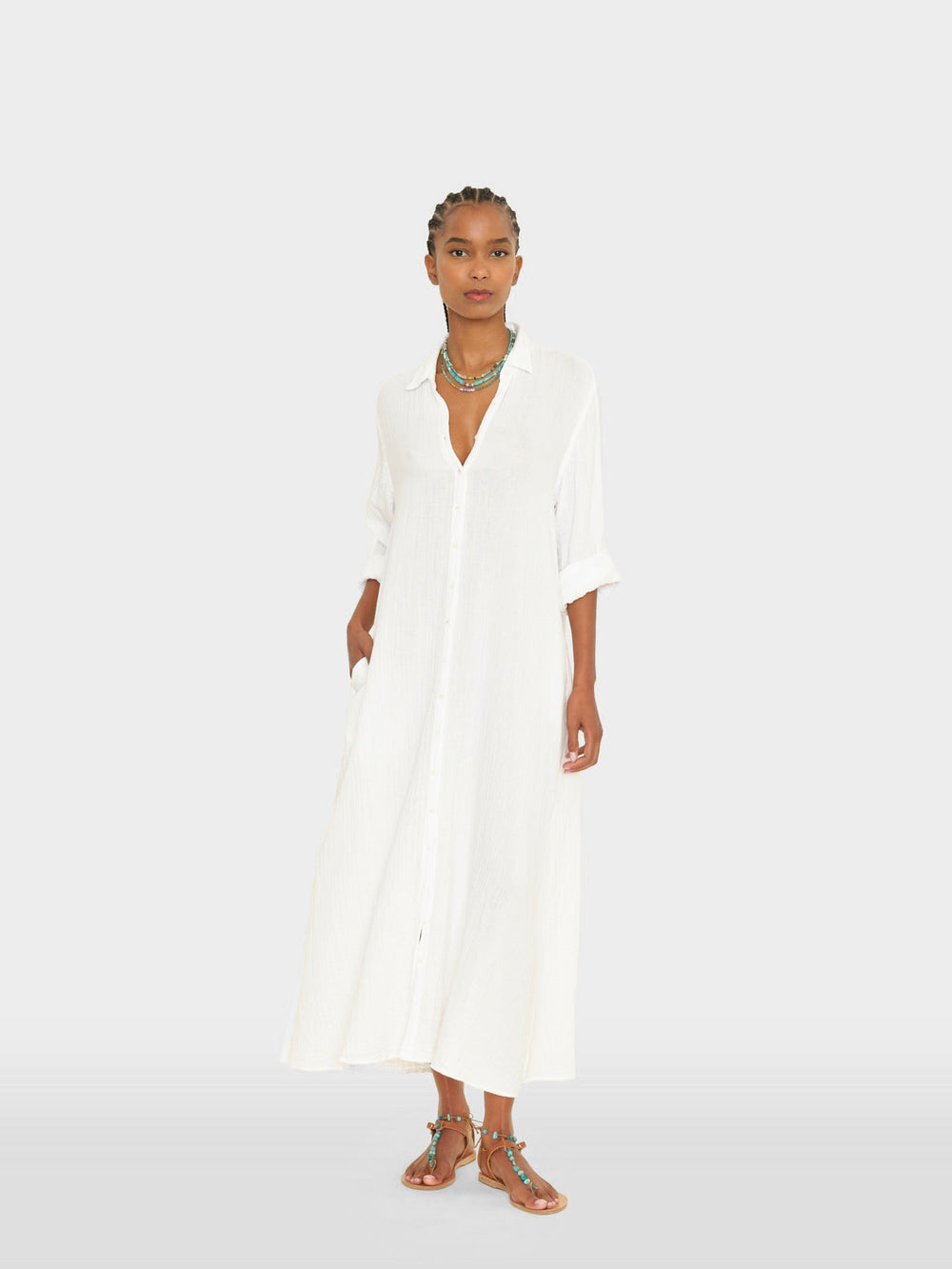 X2601 Dress White Boden Gauze Dress White Boden Gauze Dress