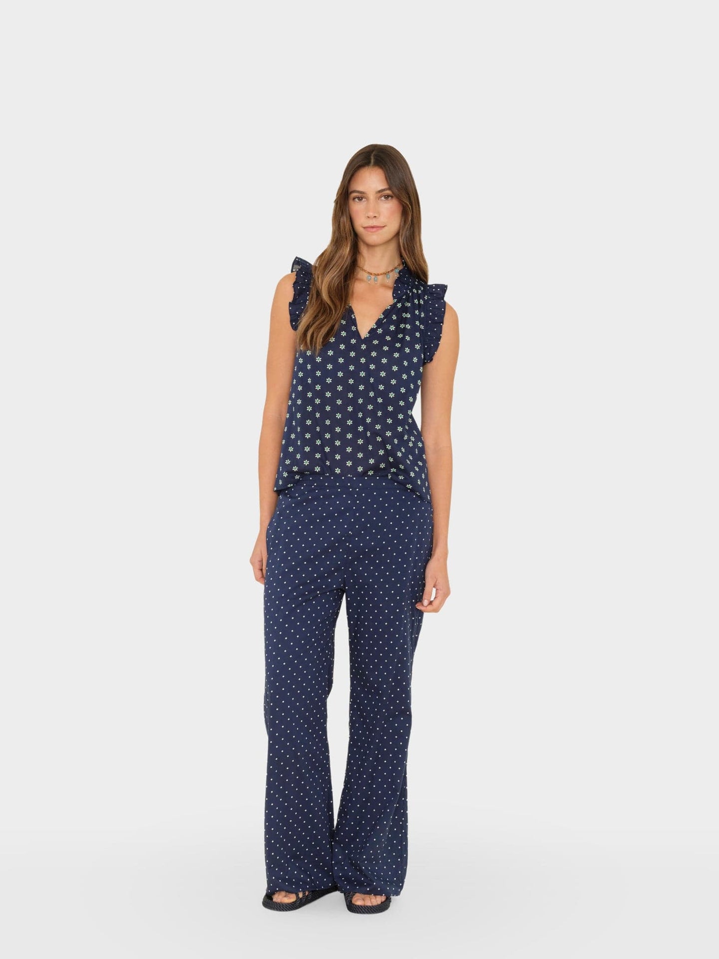 X2601 Pant Navy Daisy Tori Pant Navy Daisy Tori Pant