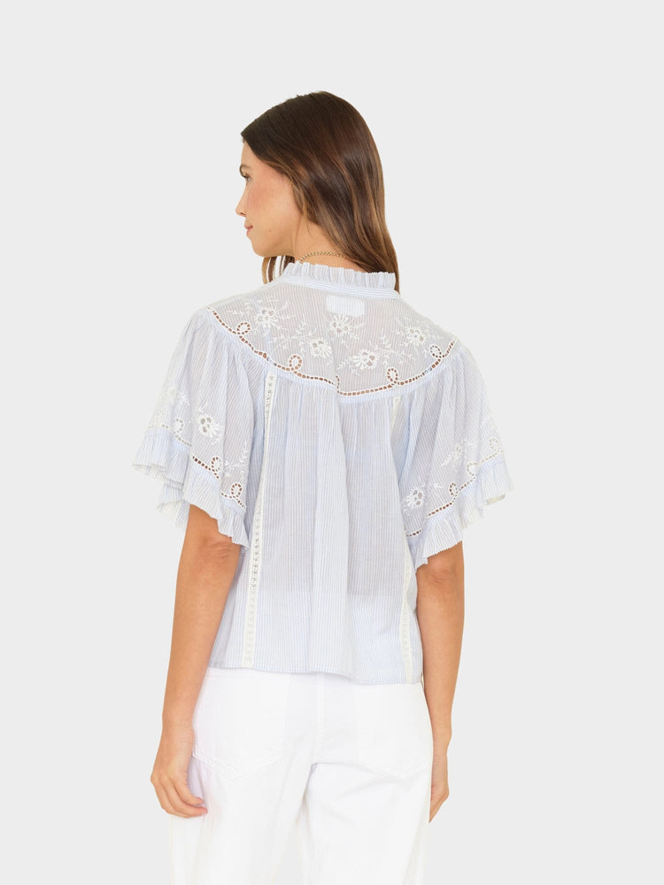 X2601 Shirt Blue White Stripe Mae Shirt Blue White Stripe Mae Shirt