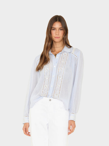 Blue White Stripe Viviana Shirt