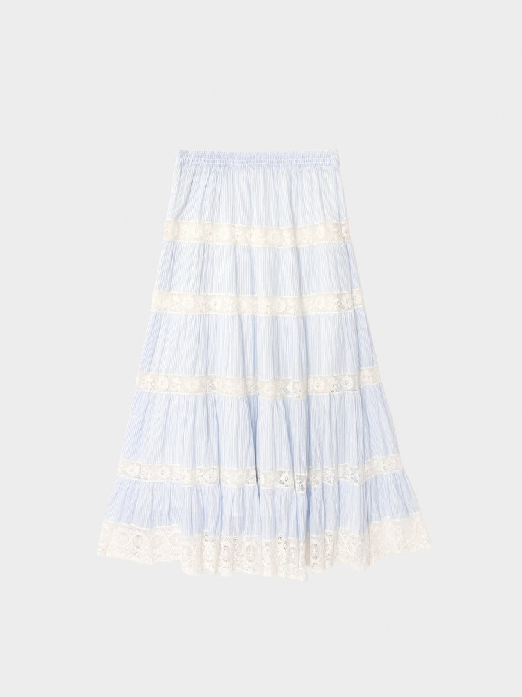 X2601 Skirt Blue White Stripe Amore Skirt Blue White Stripe Amore Skirt