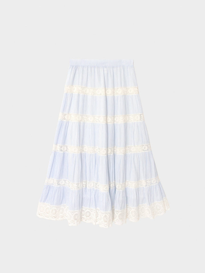 X2601 Skirt Blue White Stripe Amore Skirt Blue White Stripe Amore Skirt