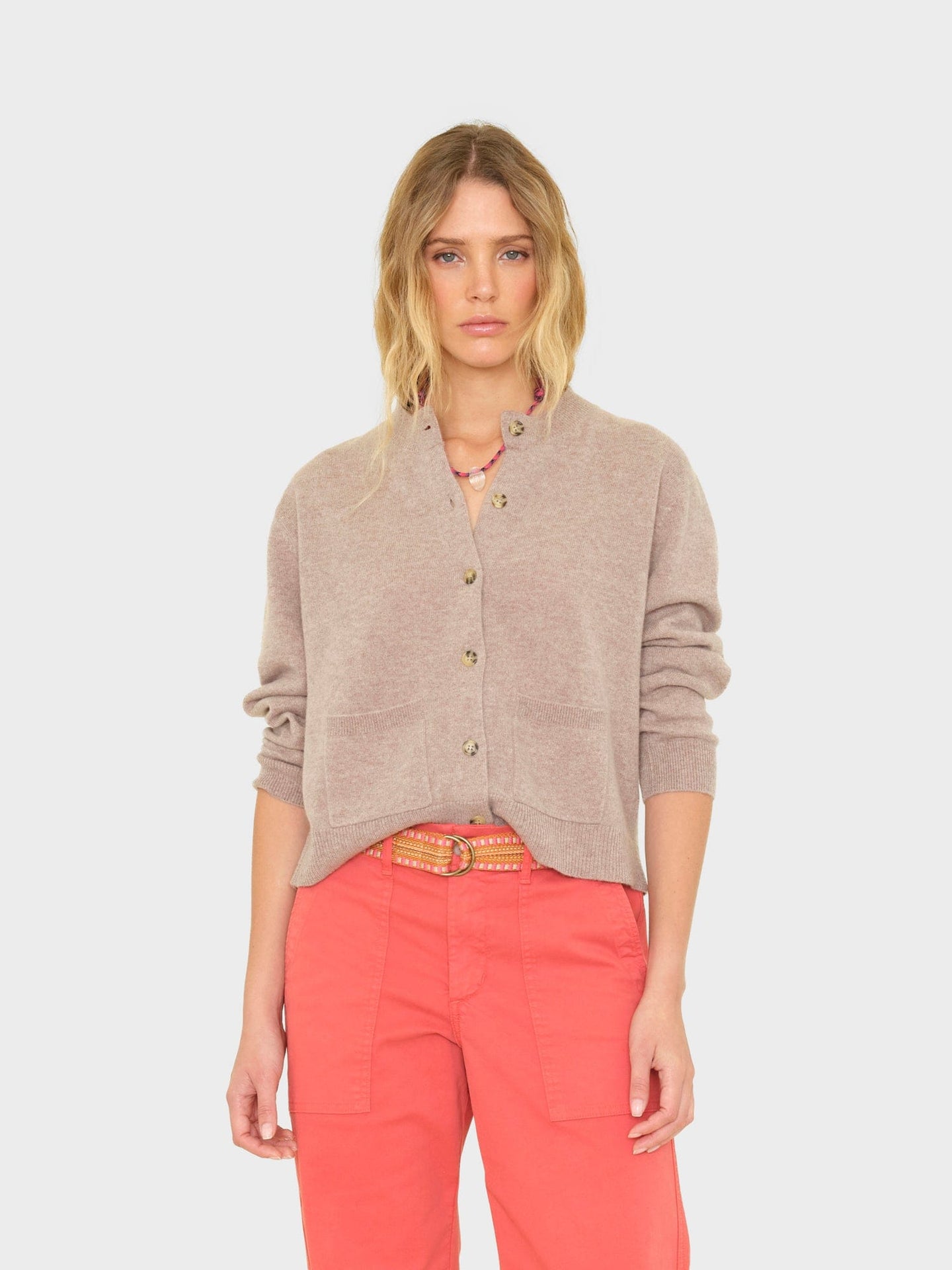 X2601 Sweater Heather Brown Lillian Cardigan Heather Brown Lillian Cardigan
