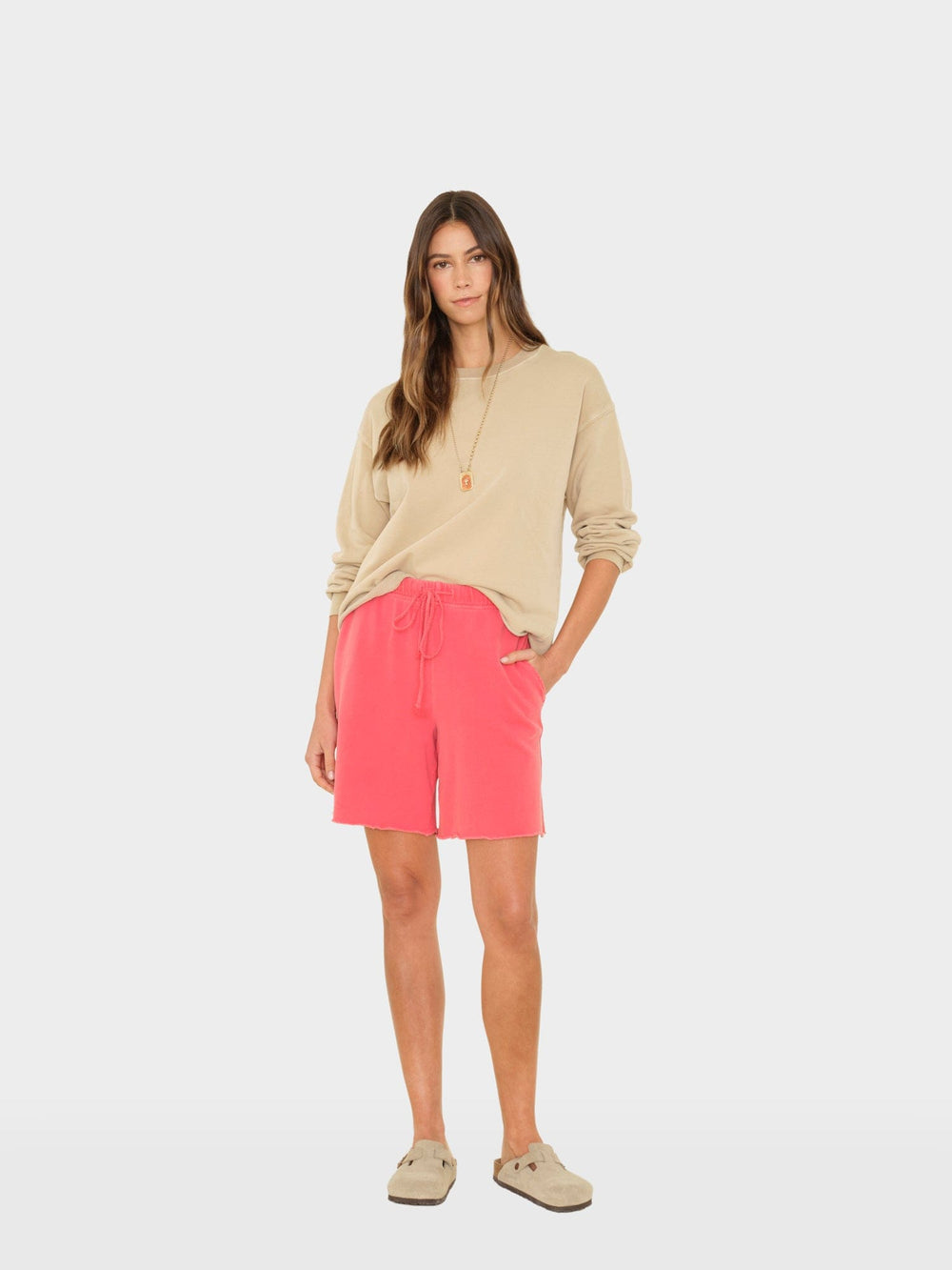 X2601 Sweatshort Vintage Red Rocco Terry Sweatshort Vintage Red Rocco Terry Sweatshort