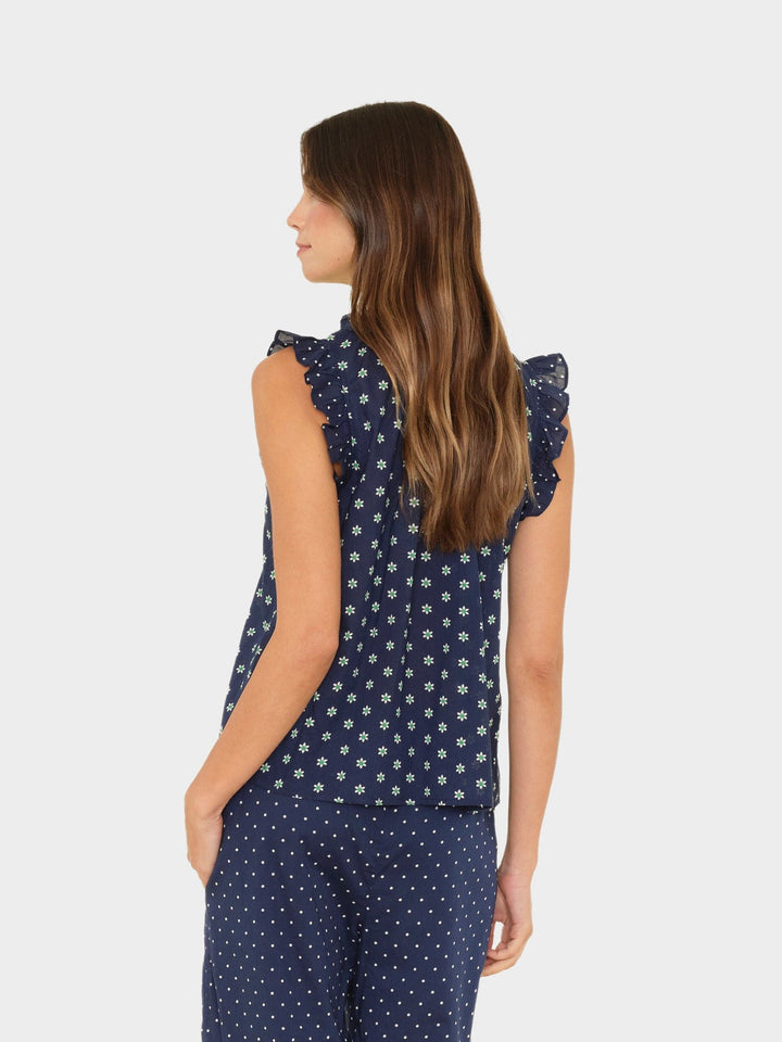 X2601 Top Navy Daisy Bex Top Navy Daisy Bex Top