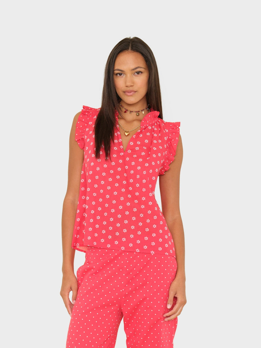 X2601 Top Red Daisy Bex Top Red Daisy Bex Top