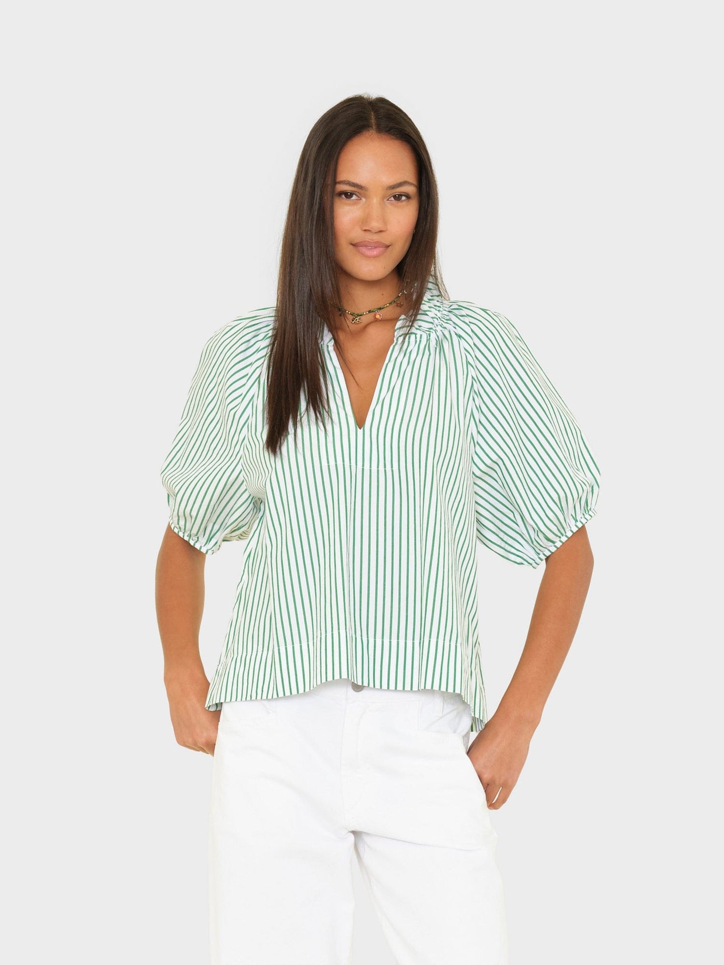 X2601 Top Trellis Green Clementine Top Trellis Green Clementine Top