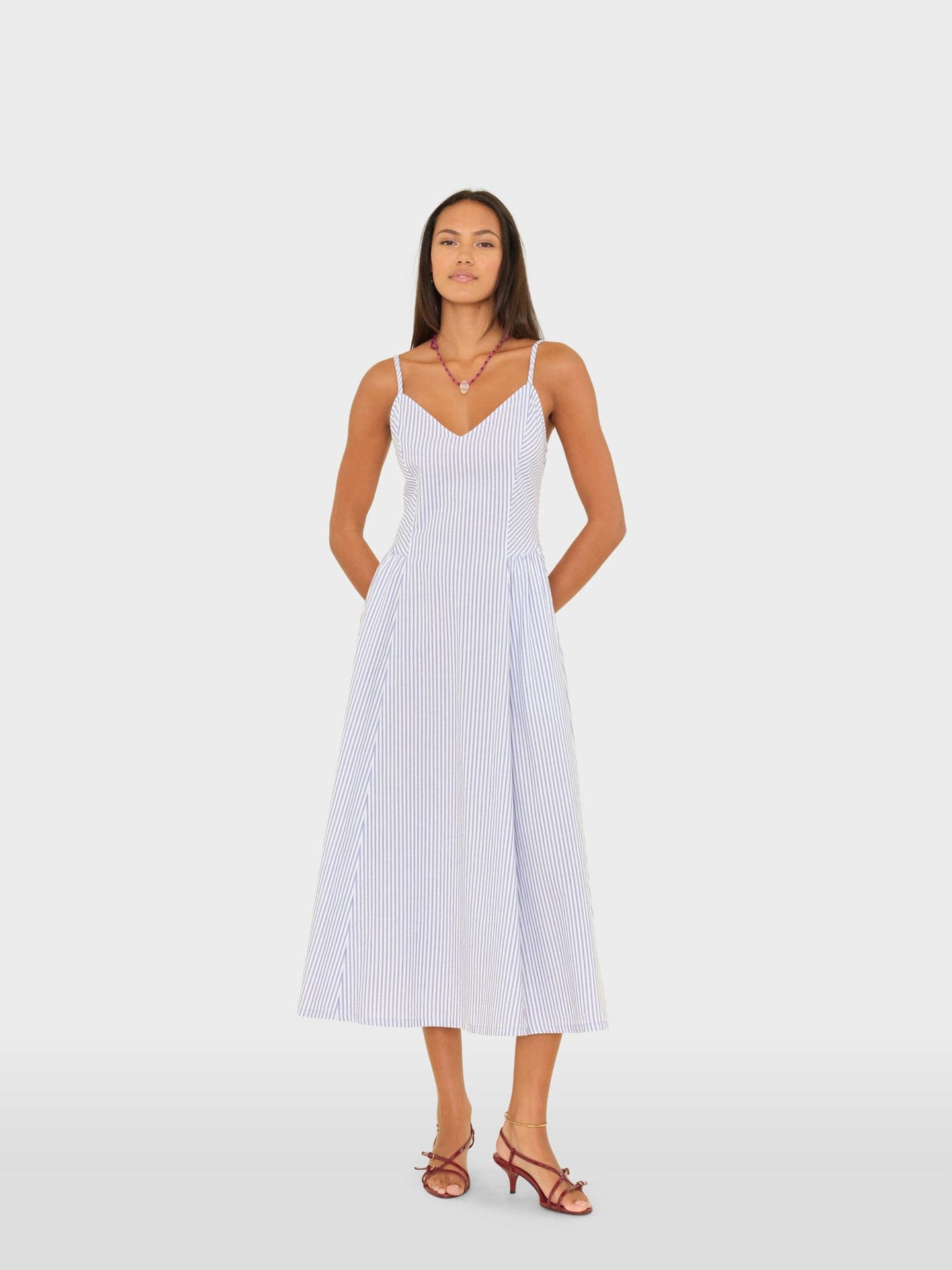 Xirena - Bardot Dress in Blue Aggie Blue Aggie / M Xirena - Bardot Dress in Blue Aggie Blue Aggie / M