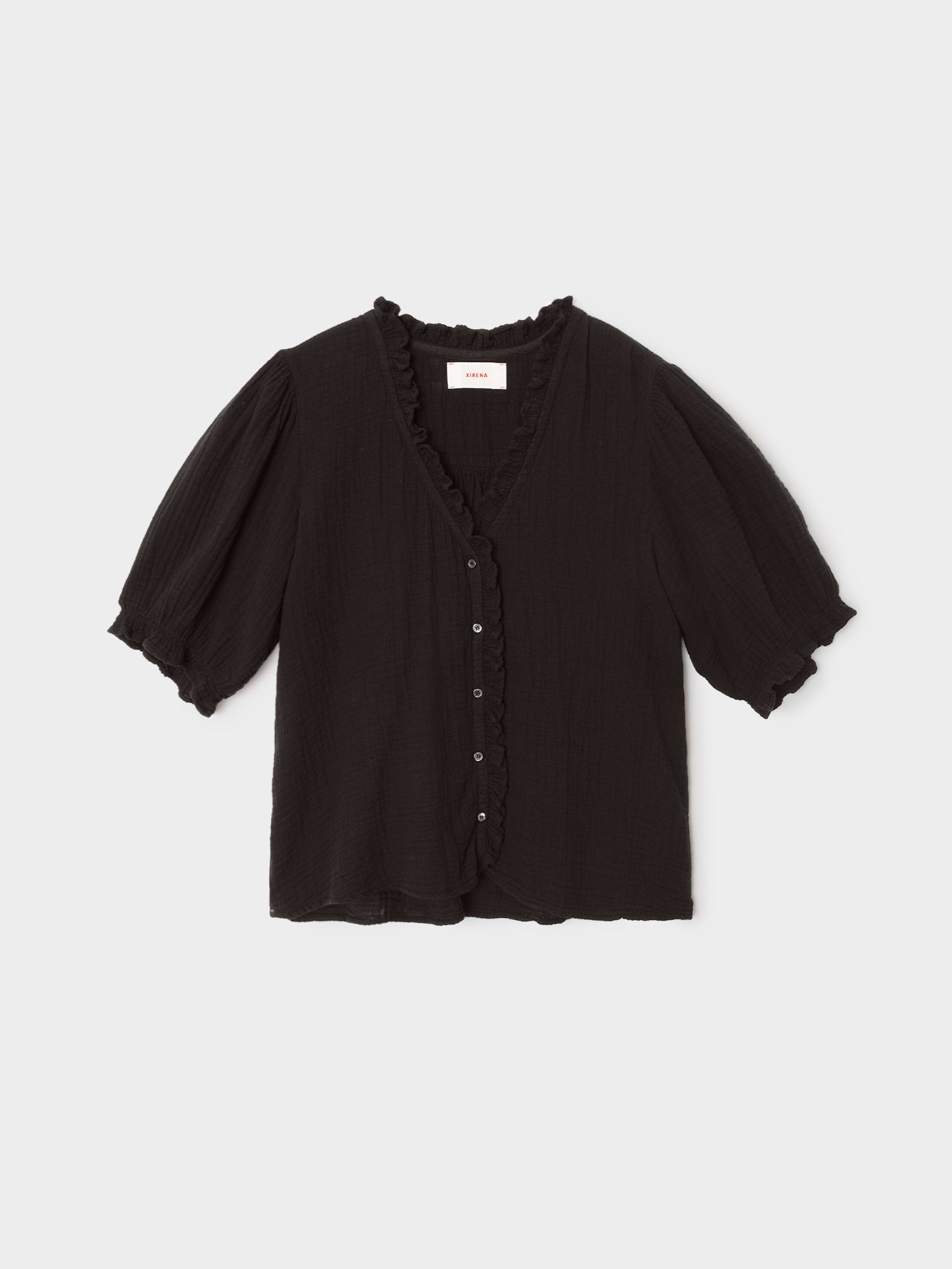 Black Jenna Gauze Shirt