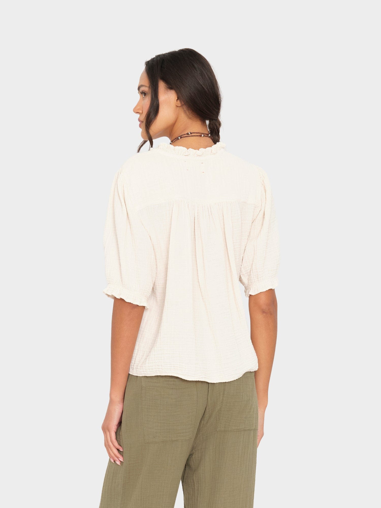 Oysterette Jenna Gauze Shirt