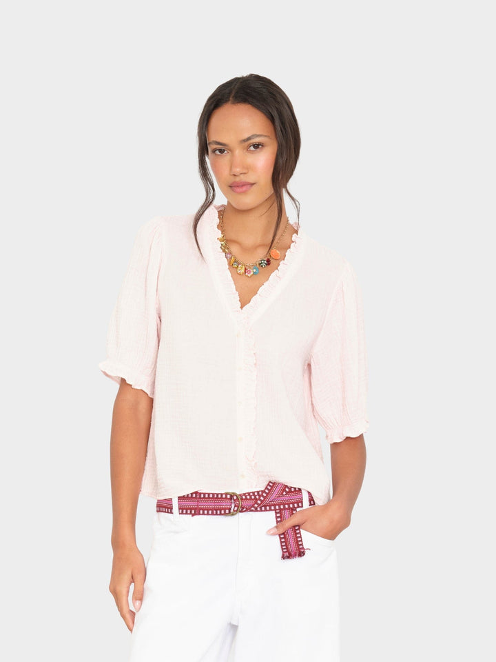 X2602 Shirt Pink Dawn Jenna Gauze Shirt Pink Dawn Jenna Gauze Shirt