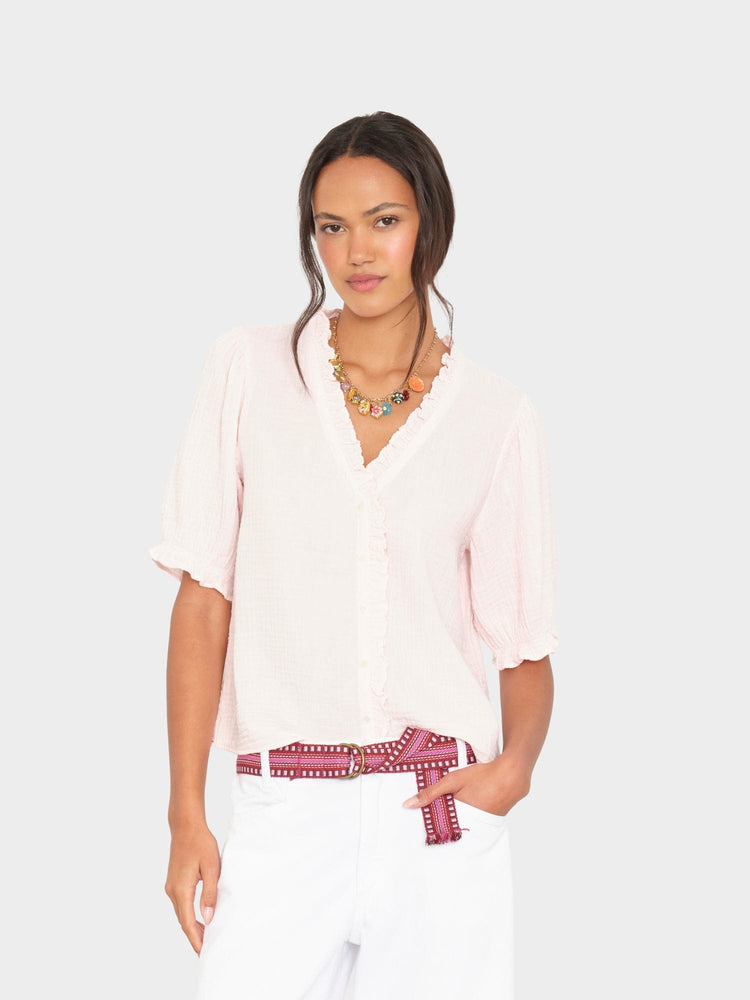 X2602 Shirt Pink Dawn Jenna Gauze Shirt Pink Dawn Jenna Gauze Shirt