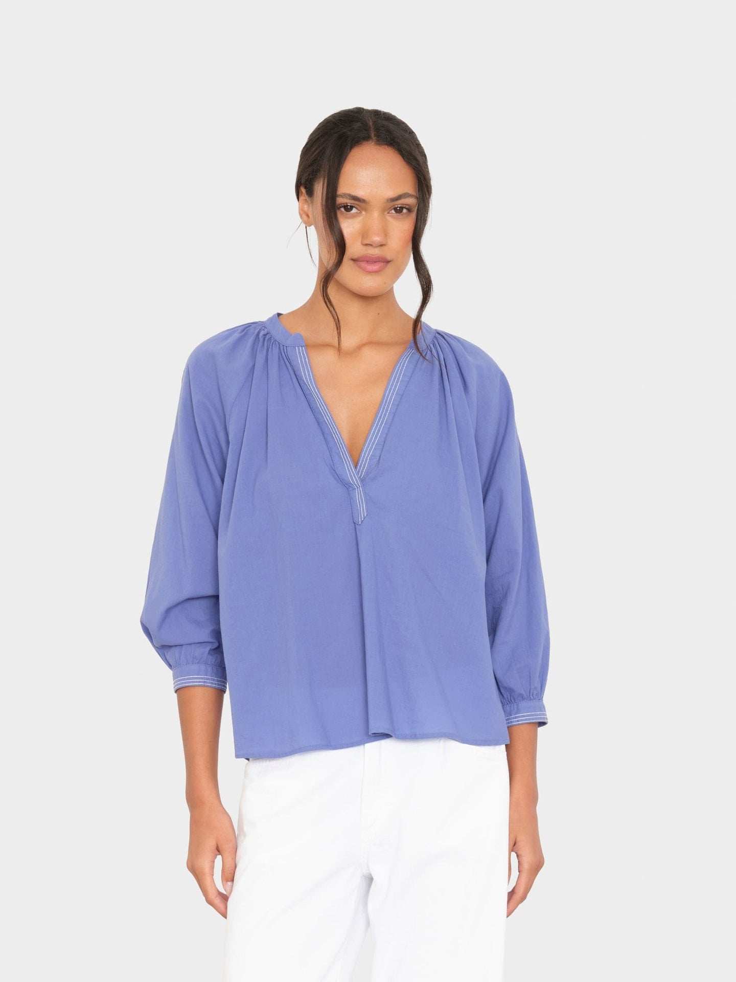 X2602 Top Star Blue White Hannah Top Star Blue White Hannah Top
