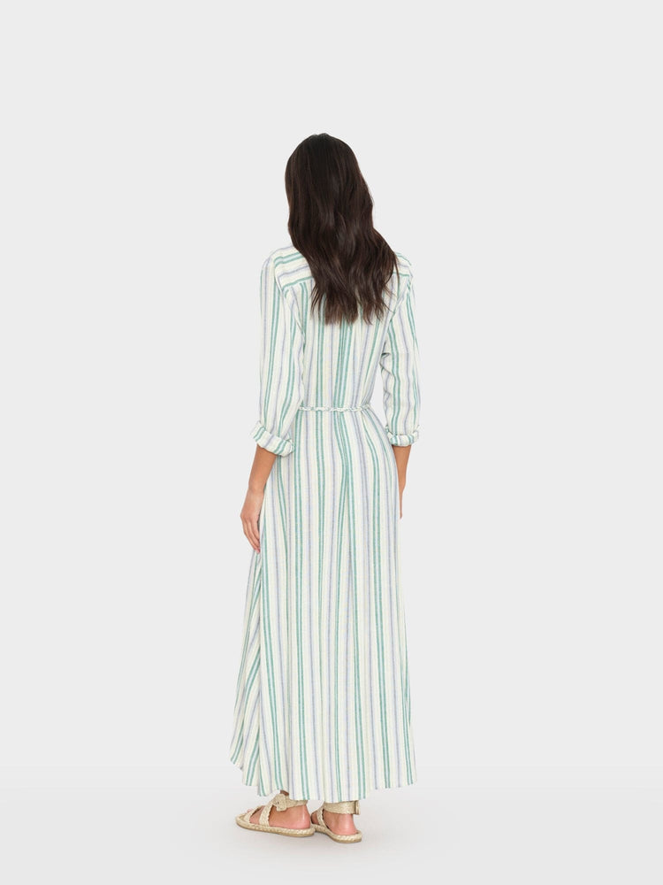 X2603 Dress Blue Moss Stripe Bowen Dress Blue Moss Stripe Bowen Dress