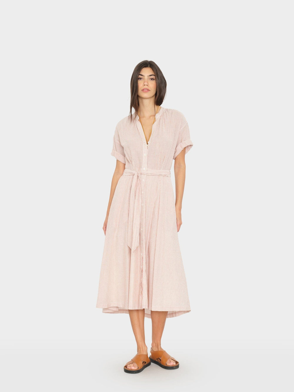 X2603 Dress Burnt Sienna Stripe Cate Dress Burnt Sienna Stripe Cate Dress