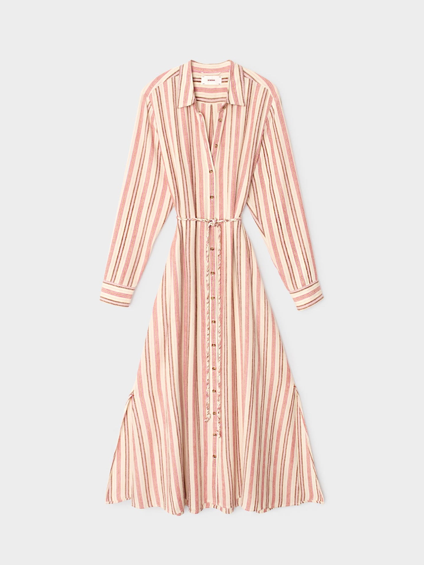 X2603 Dress Dusty Pink Stripe Bowen Dress Dusty Pink Stripe Bowen Dress