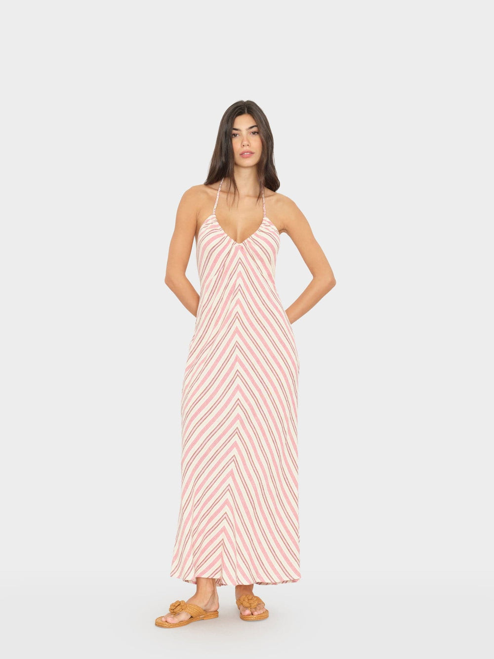 X2603 Dress Dusty Pink Stripe Maggie Dress Dusty Pink Stripe Maggie Dress