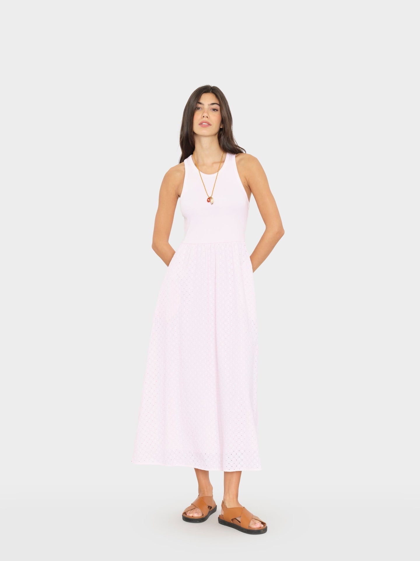 Pale Rose Flynn Embroidered Dress