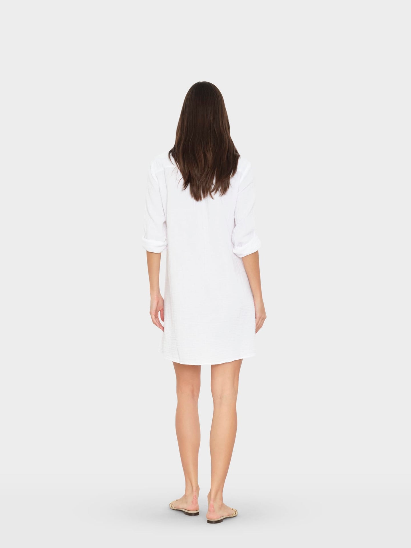 White Bobby Gauze Dress Small / White