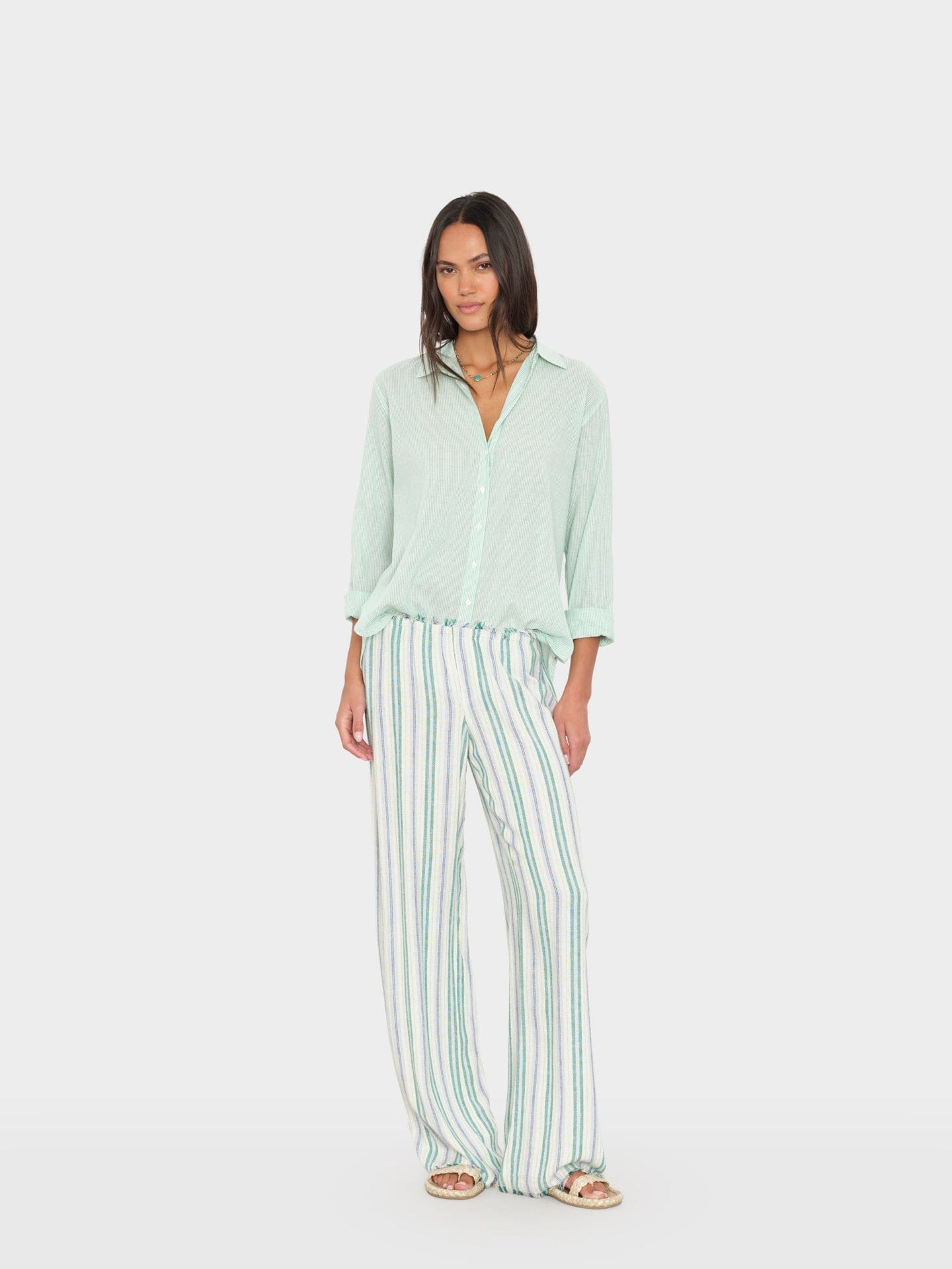 X2603 Pant Blue Moss Stripe Joseph Pant Blue Moss Stripe Joseph Pant