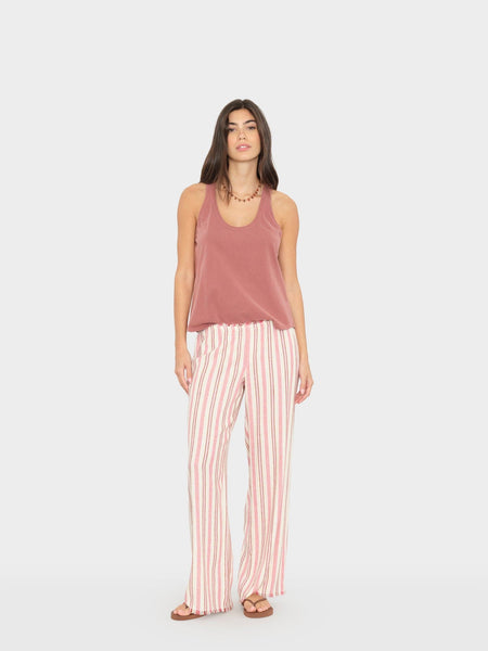 Dusty Pink Stripe Joseph Pant