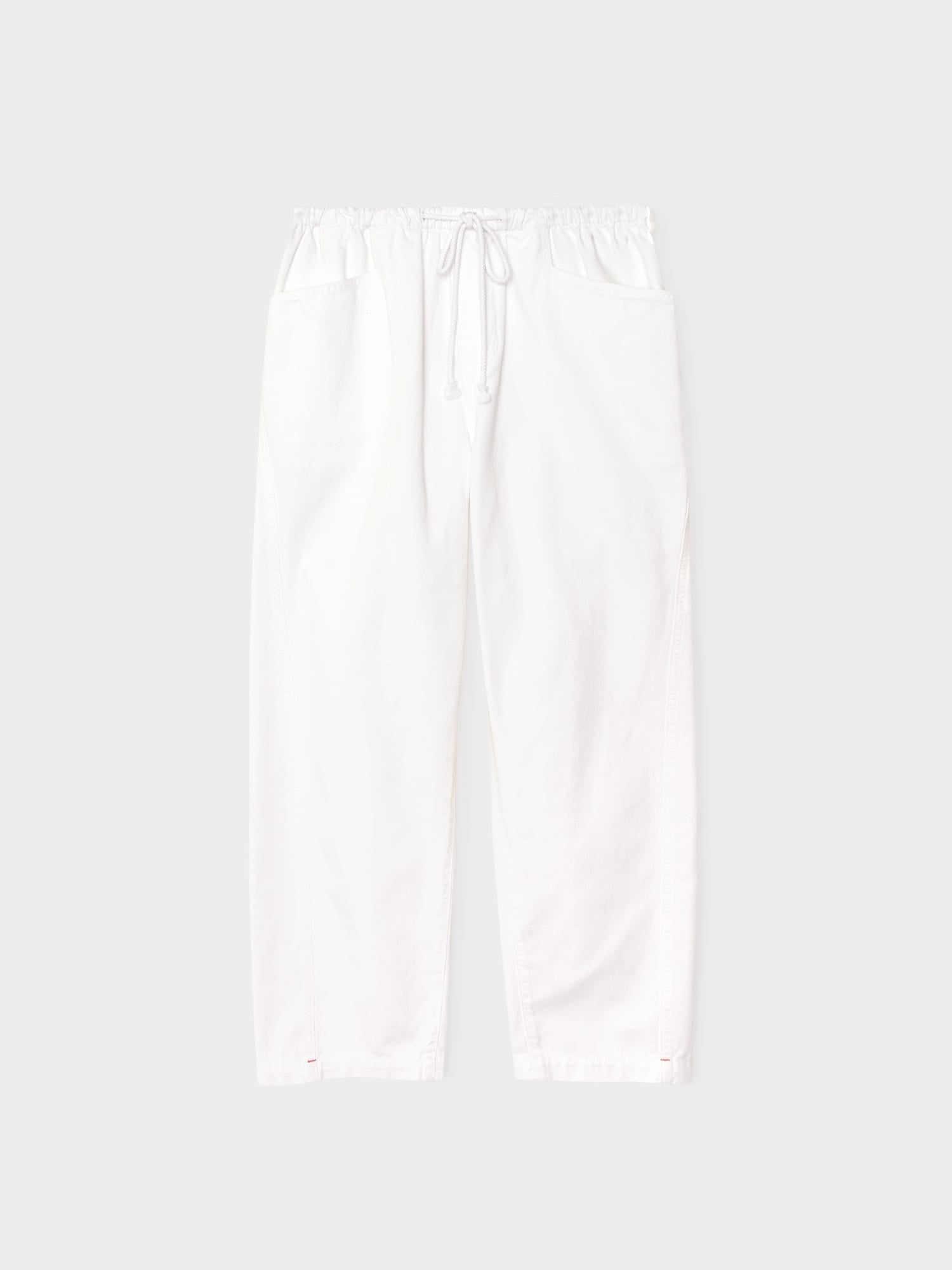 White Baxter Twill Pant