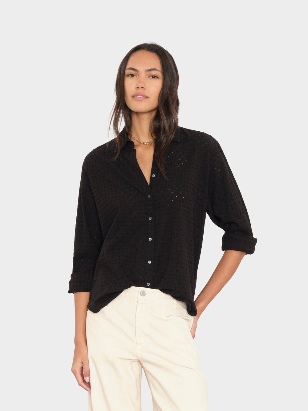 X2603 Shirt Black Beau Embroidered Shirt Black Beau Embroidered Shirt