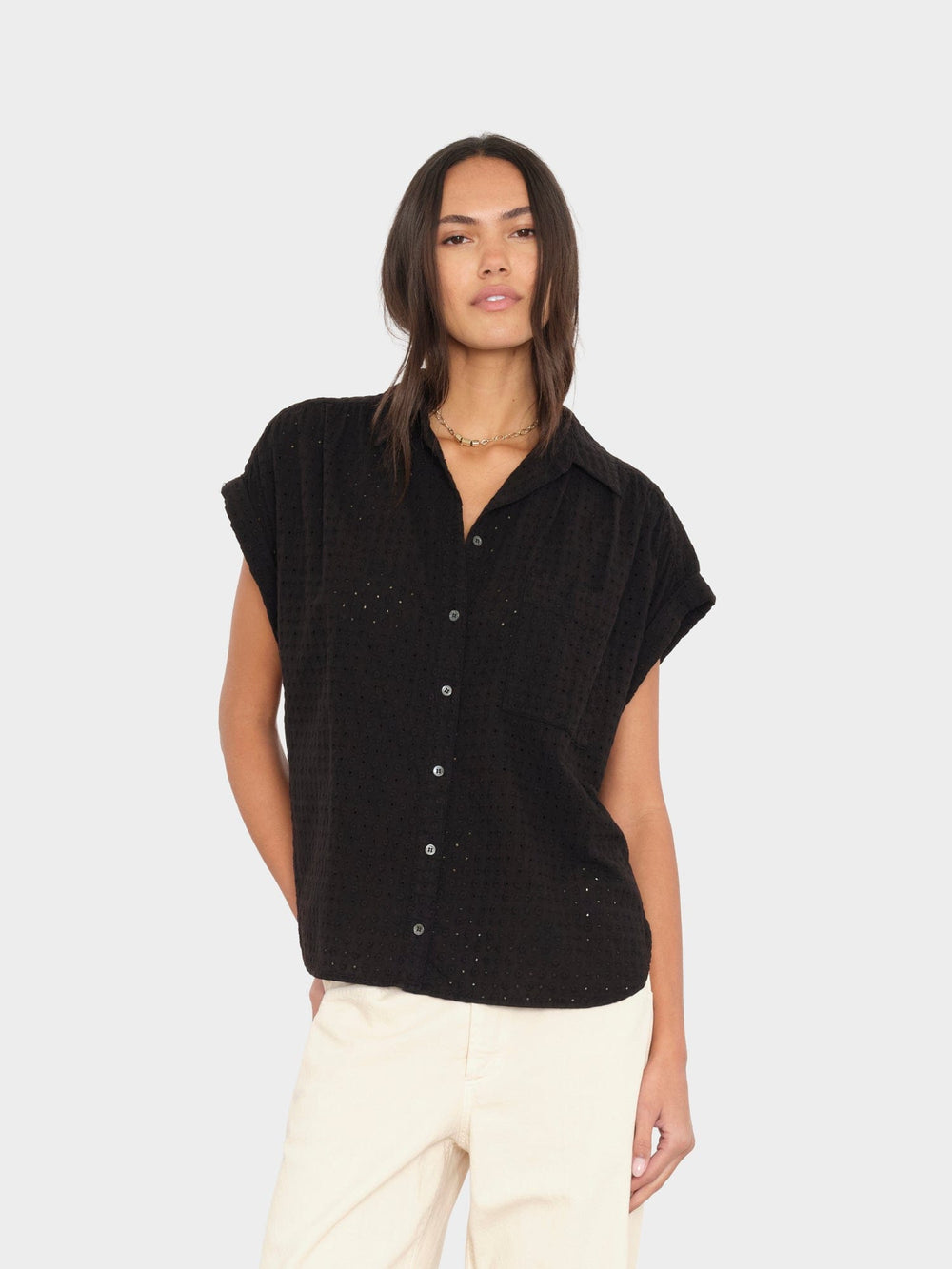 X2603 Shirt Black Lexi Embroidered Shirt Black Lexi Embroidered Shirt