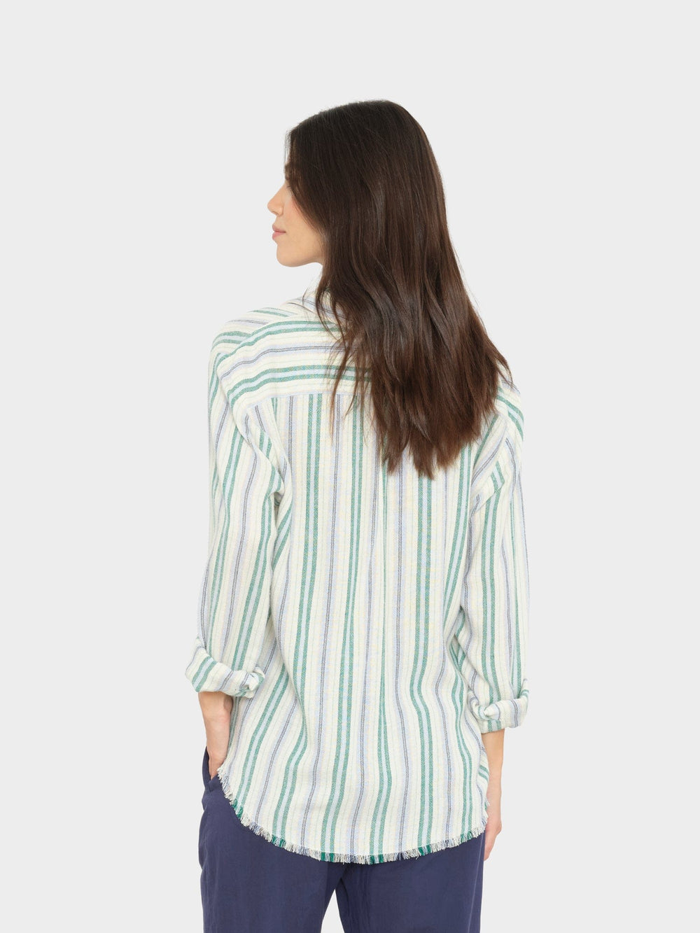 X2603 Shirt Blue Moss Stripe Bowie Shirt Blue Moss Stripe Bowie Shirt