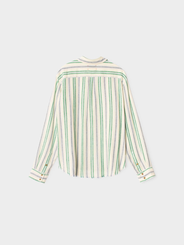 X2603 Shirt Blue Moss Stripe Bowie Shirt Blue Moss Stripe Bowie Shirt