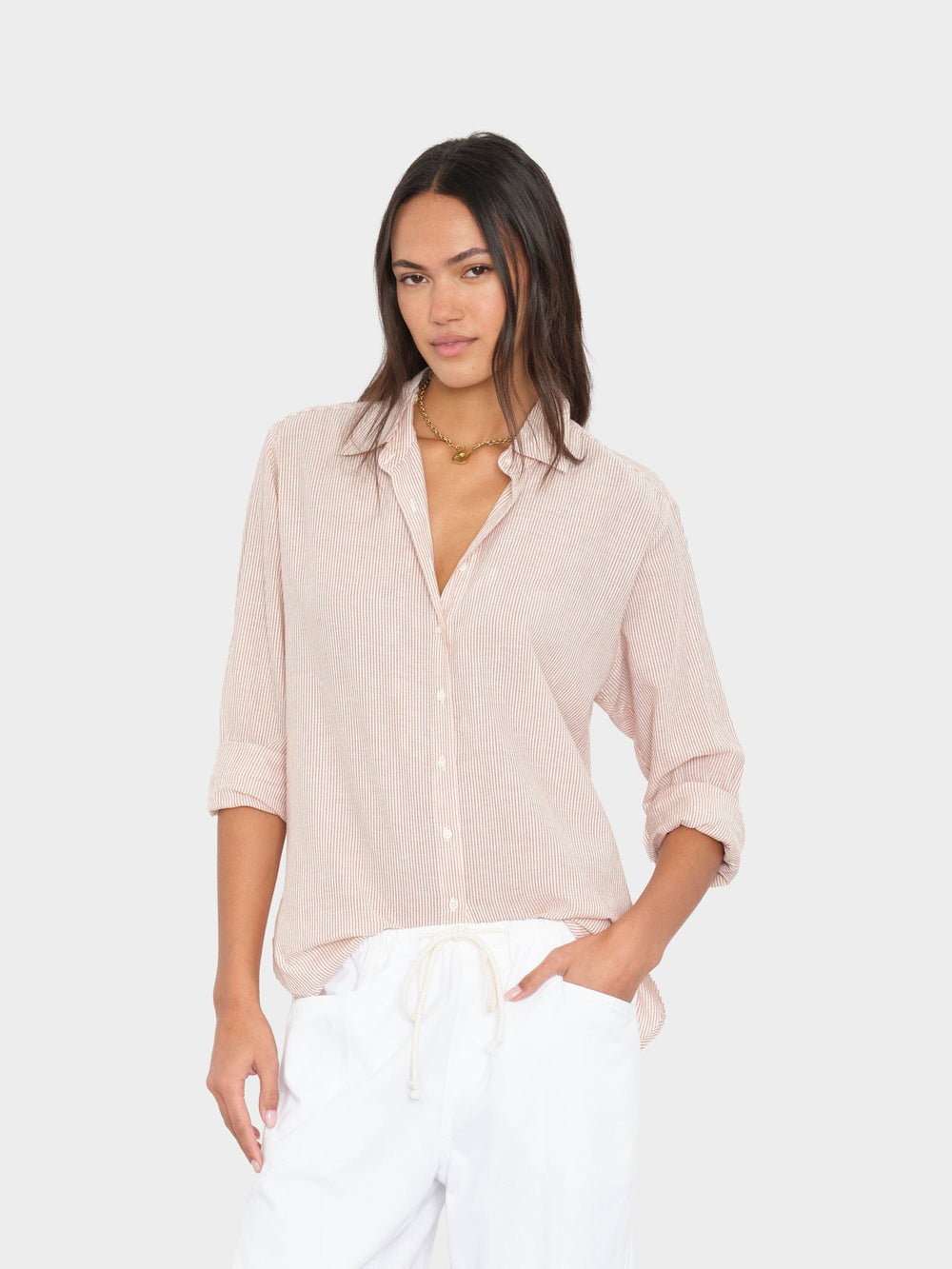 X2603 Shirt Burnt Sienna Stripe Beau Shirt Burnt Sienna Stripe Beau Shirt