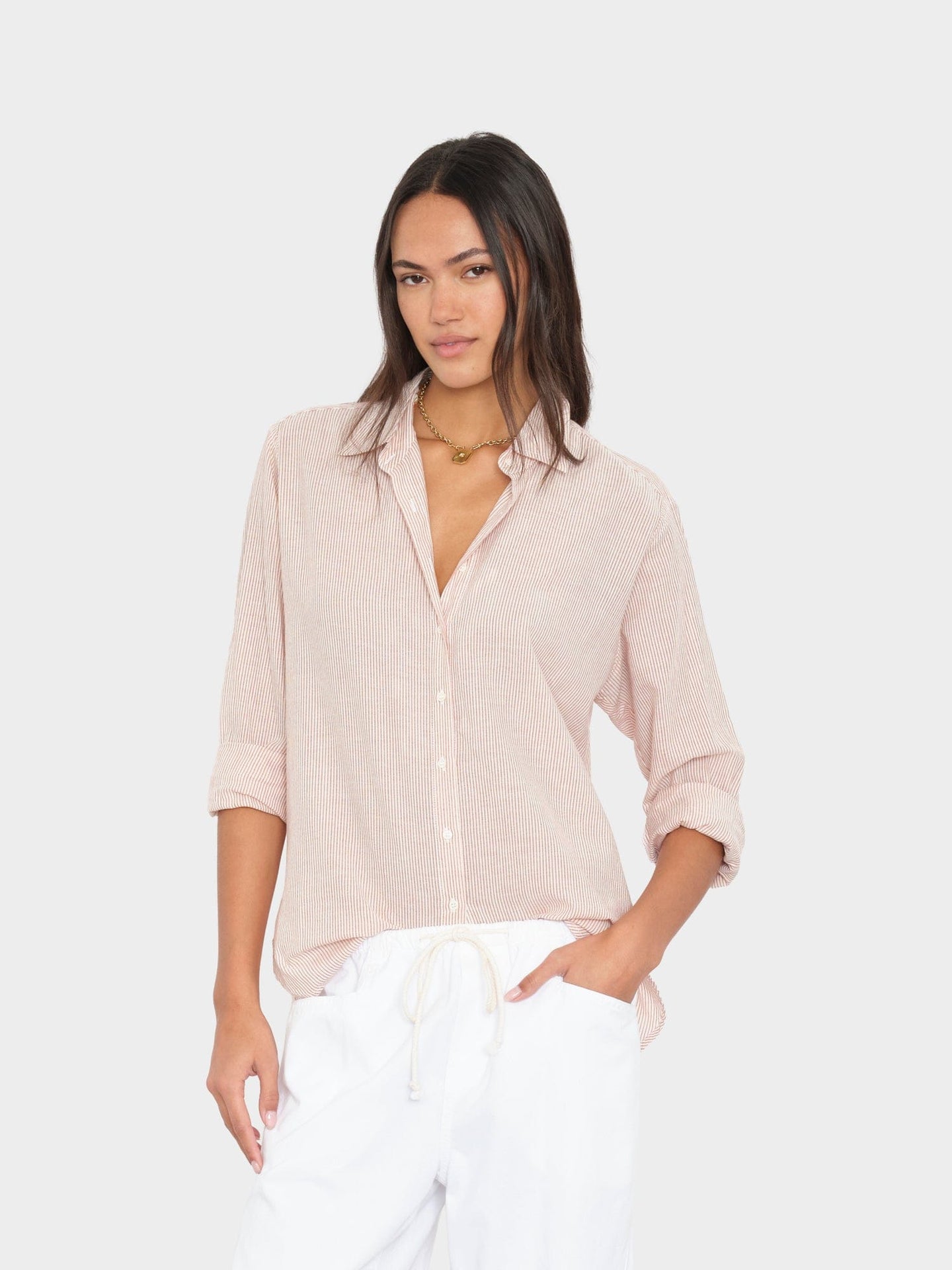 X2603 Shirt Burnt Sienna Stripe Beau Shirt Burnt Sienna Stripe Beau Shirt