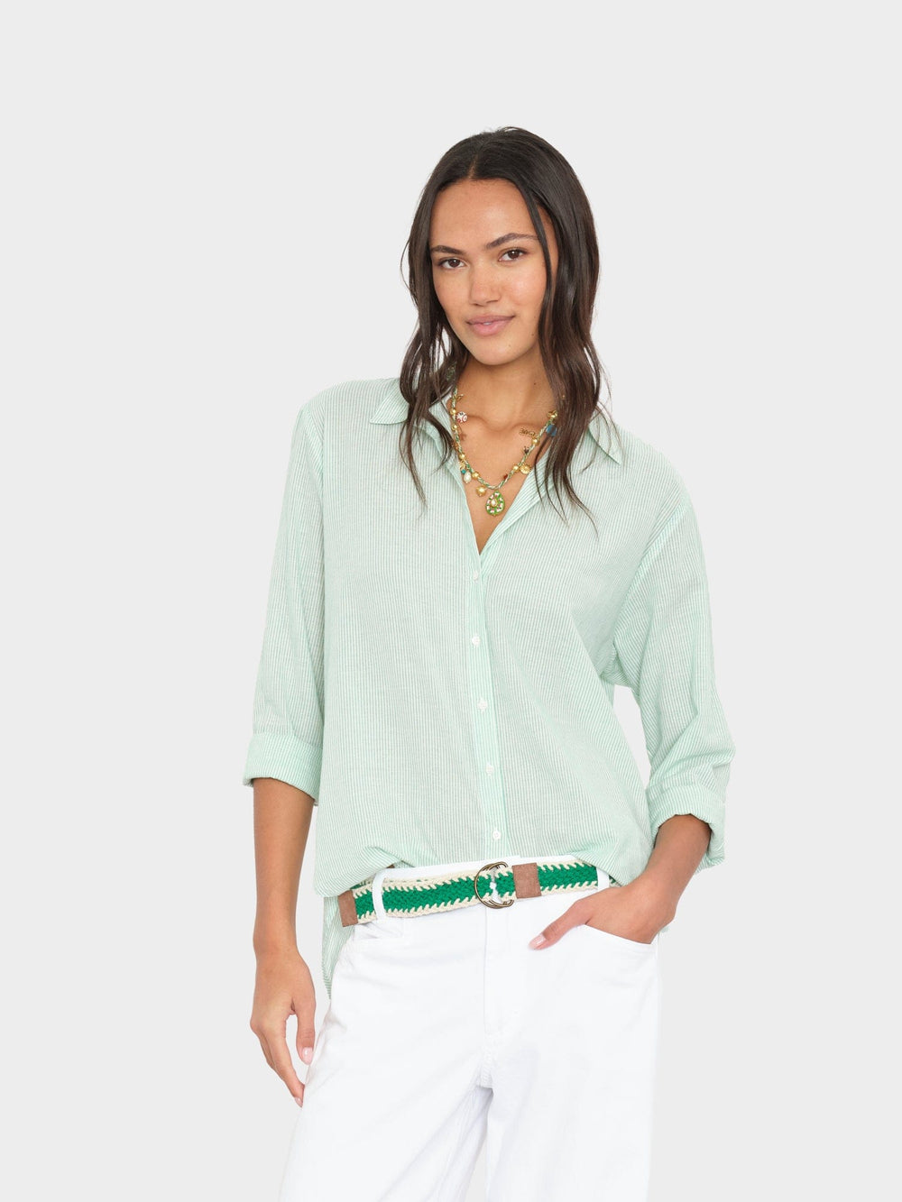 X2603 Shirt Fresh Mint Stripe Beau Shirt Fresh Mint Stripe Beau Shirt
