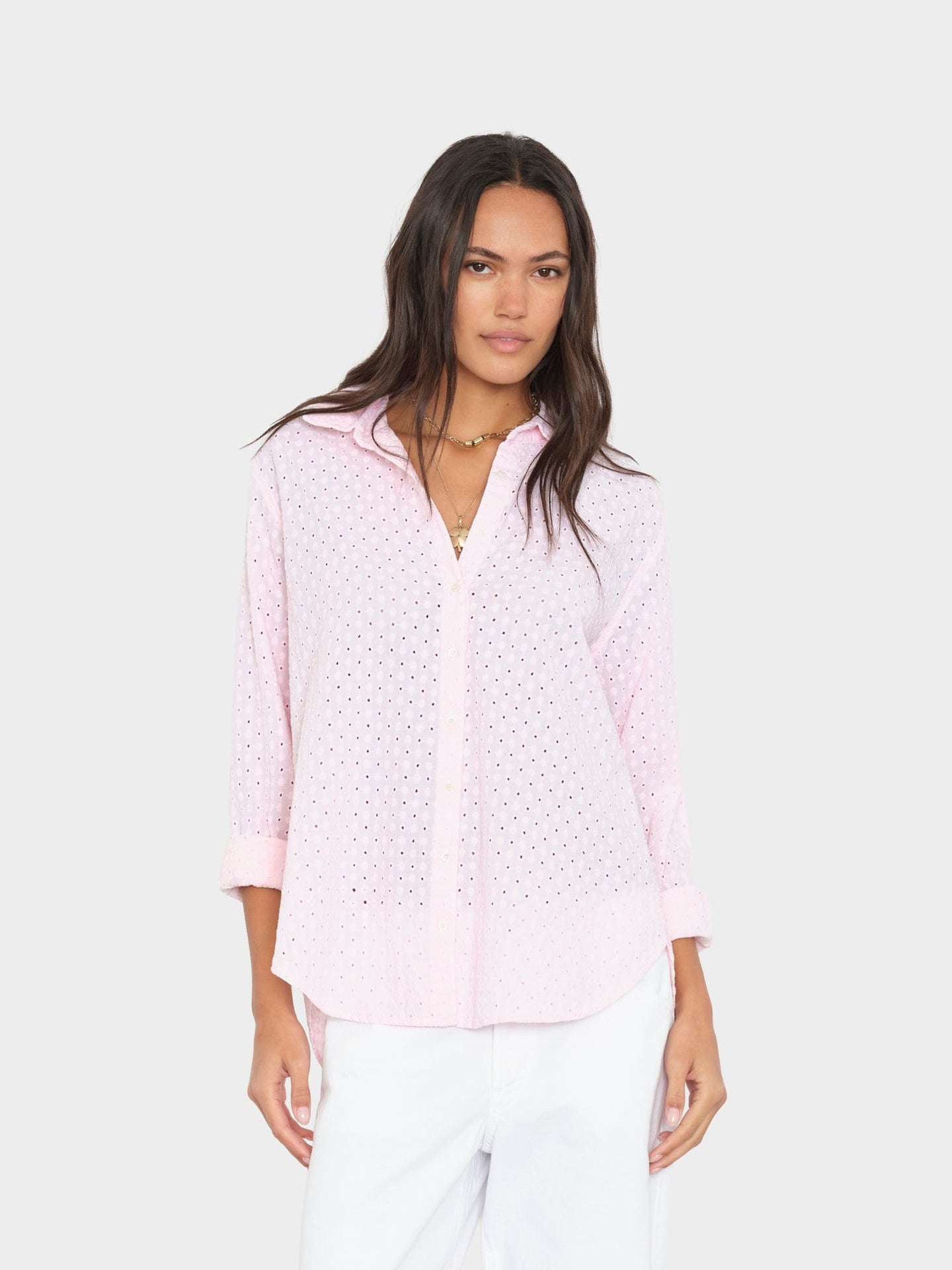 X2603 Shirt Pale Rose Beau Embroidered Shirt Pale Rose Beau Embroidered Shirt