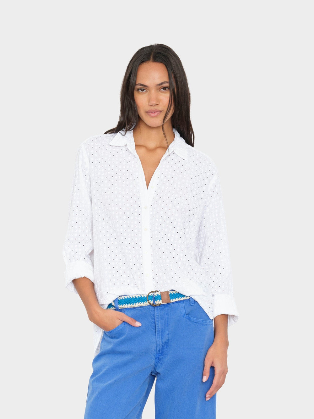 X2603 Shirt White Beau Embroidered Shirt White Beau Embroidered Shirt
