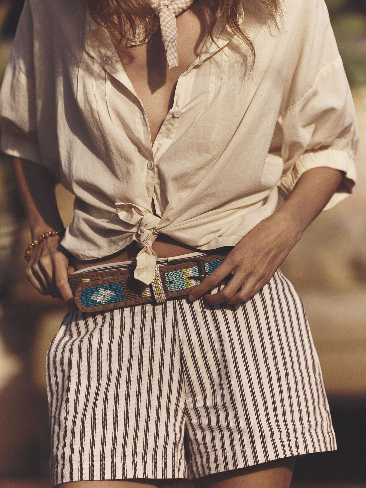 Brown Topaz Stripe Zane Short
