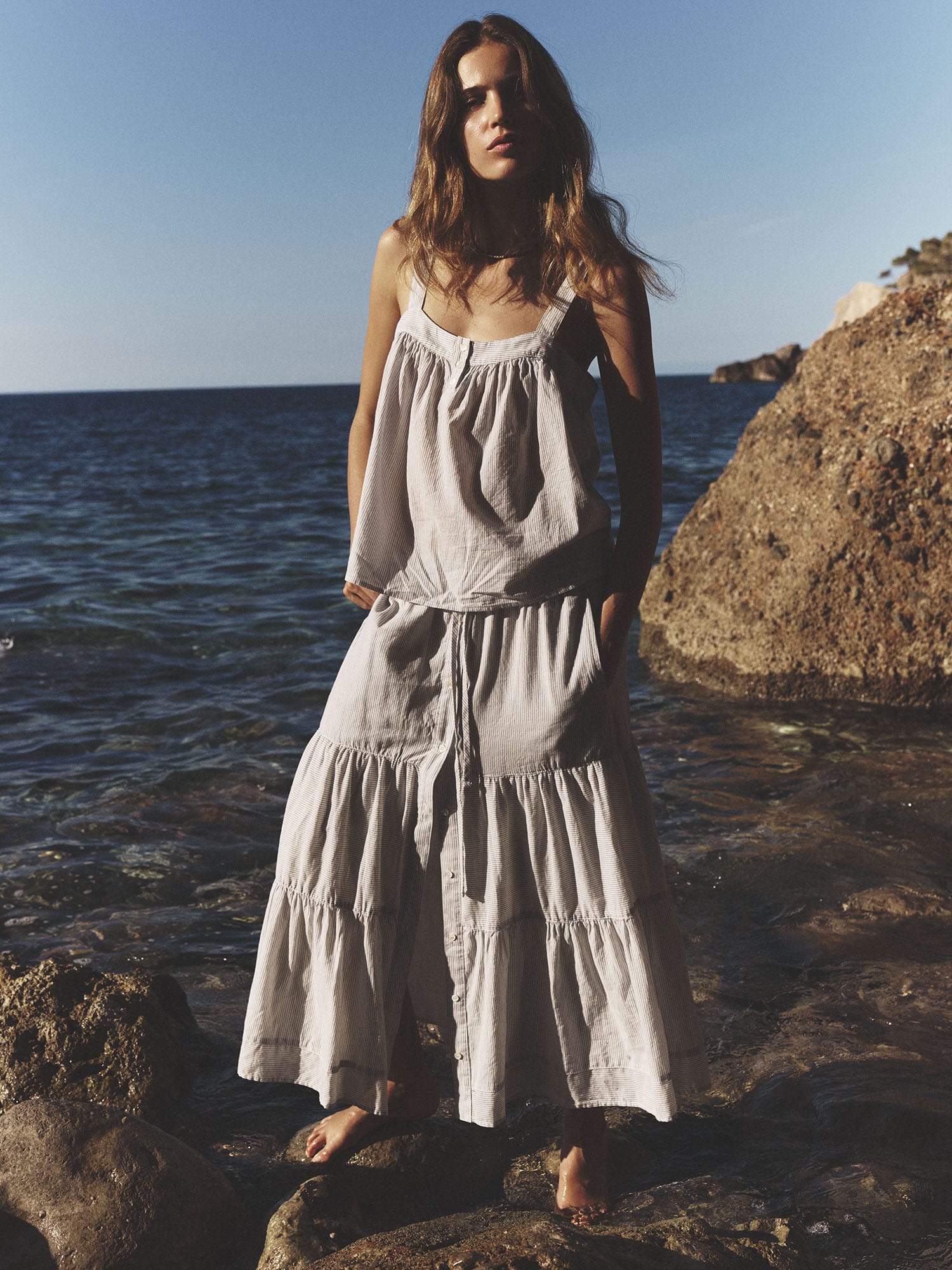 Windward Stripe Mckenna Skirt