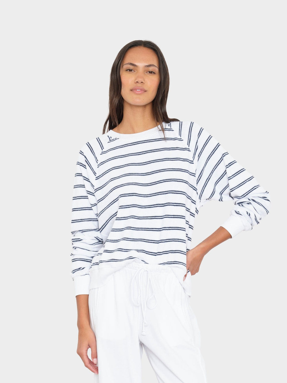 X2603 Sweatshirt Cloud White Hopper Terry Sweatshirt Cloud White Hopper Terry Sweatshirt
