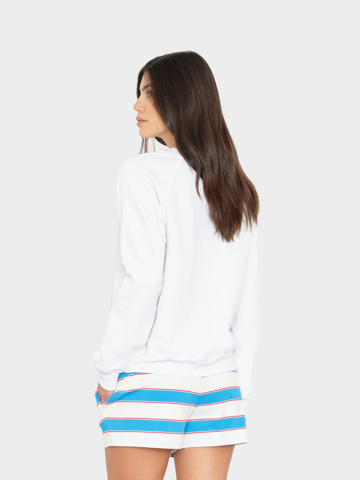 White Marathon Terry Sweatshirt