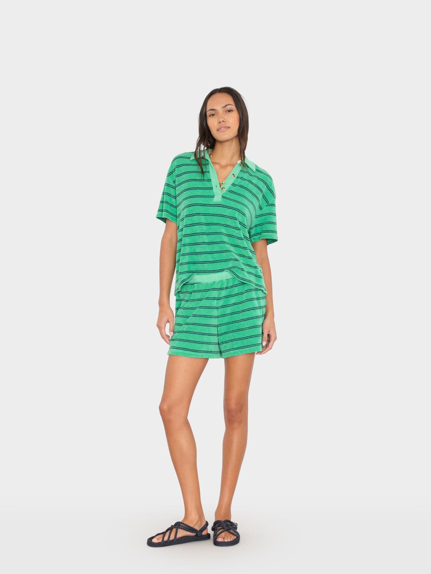 スウェット 036020 JULIUS SIDE SHIRRING SHORT SLEEVE x2603-sweatshort-jalapeno-