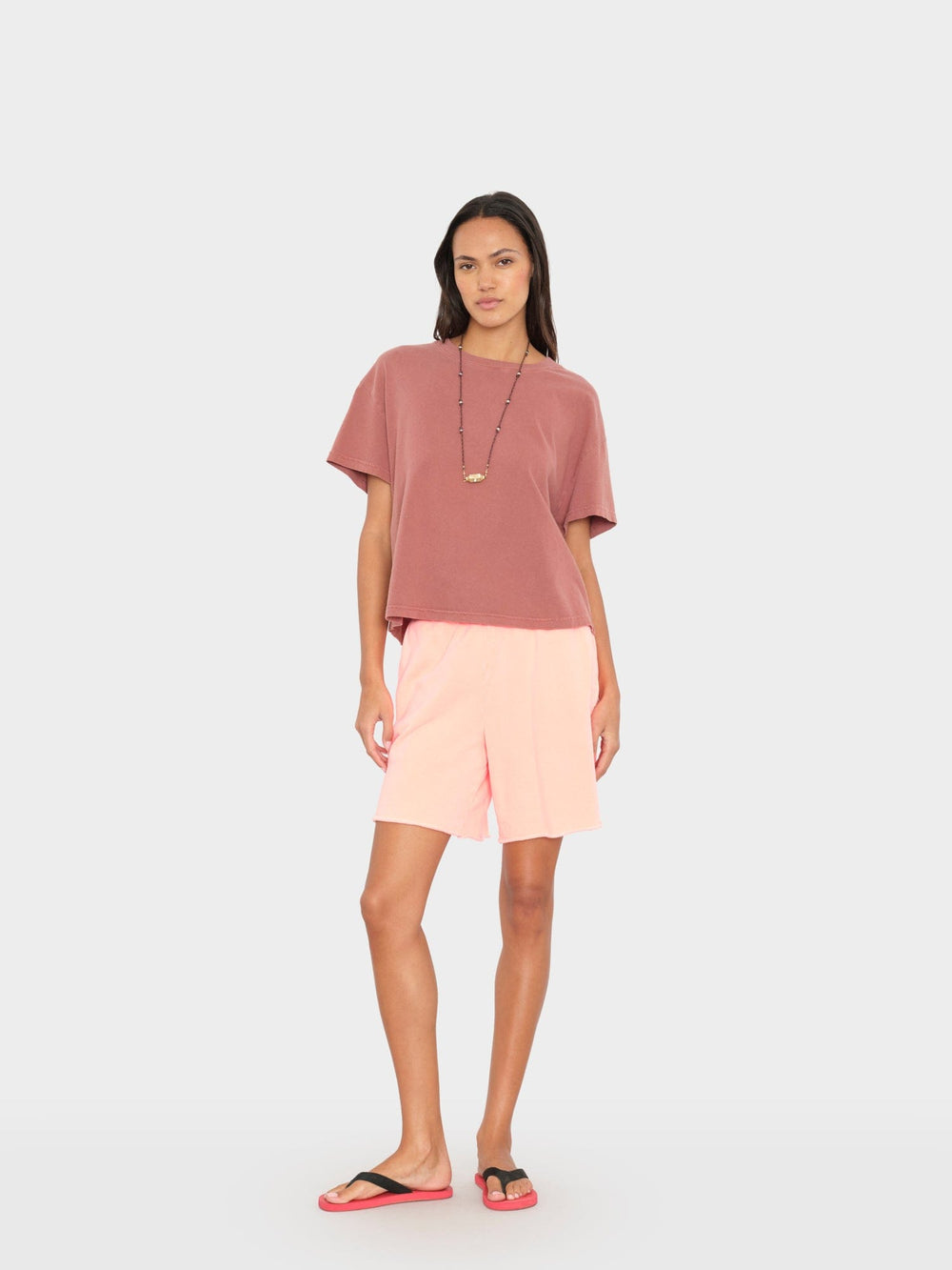 X2603 Sweatshort Peach Glow Rocco Terry Sweatshort Peach Glow Rocco Terry Sweatshort
