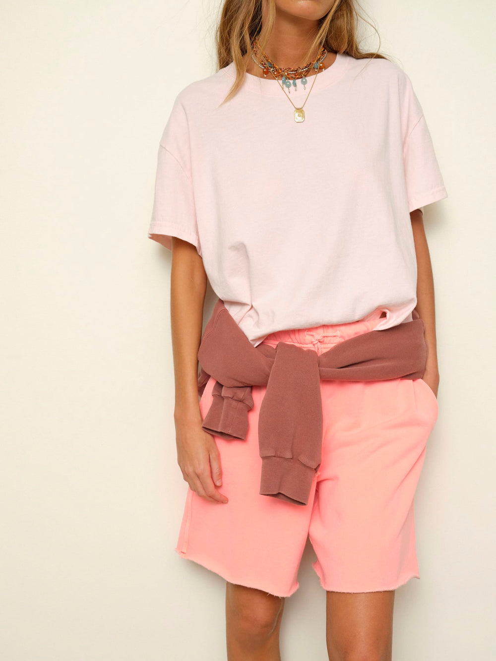 X2603 Sweatshort Peach Glow Rocco Terry Sweatshort Peach Glow Rocco Terry Sweatshort