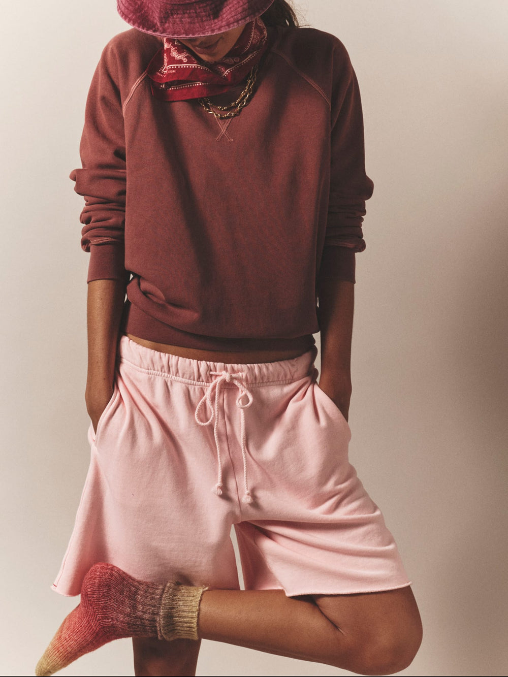 X2603 Sweatshort Pink Drop Rocco Terry Sweatshort Pink Drop Rocco Terry Sweatshort