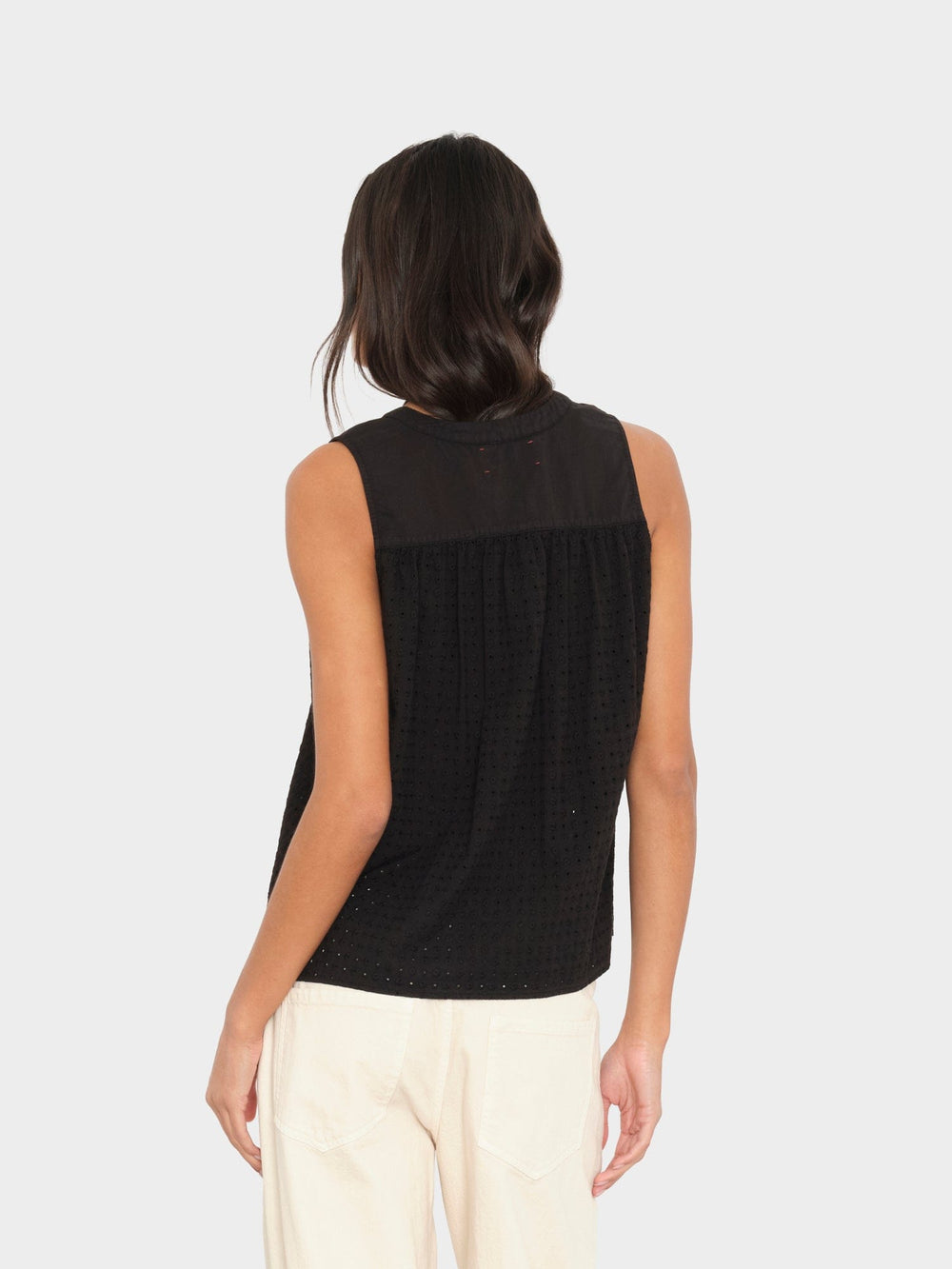 X2603 Top Black Miki Embroidered Top Black Miki Embroidered Top