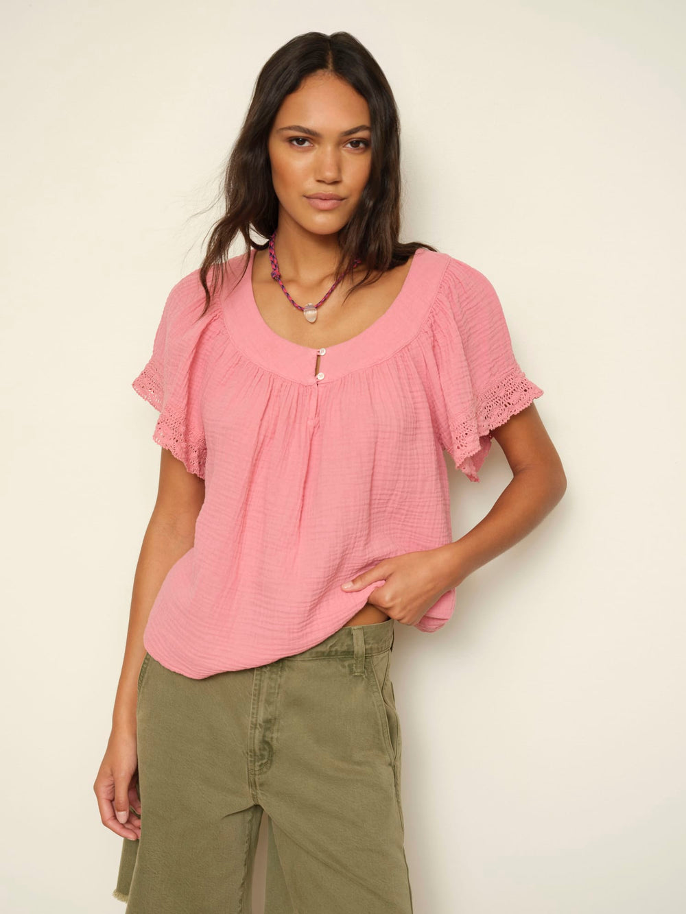 X2603 Top Faded Rose Rita Top Faded Rose Rita Top