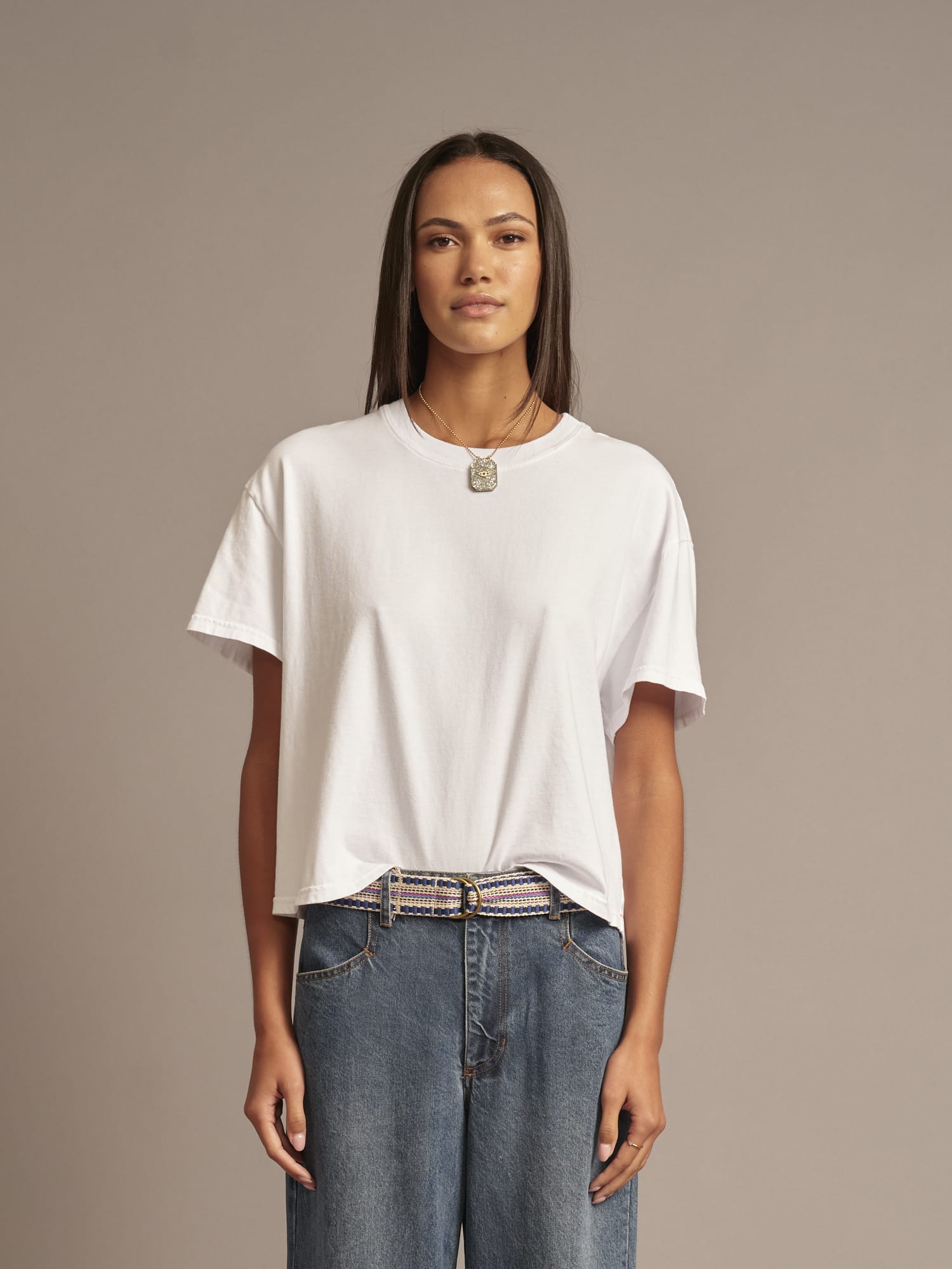 White Carter Tee